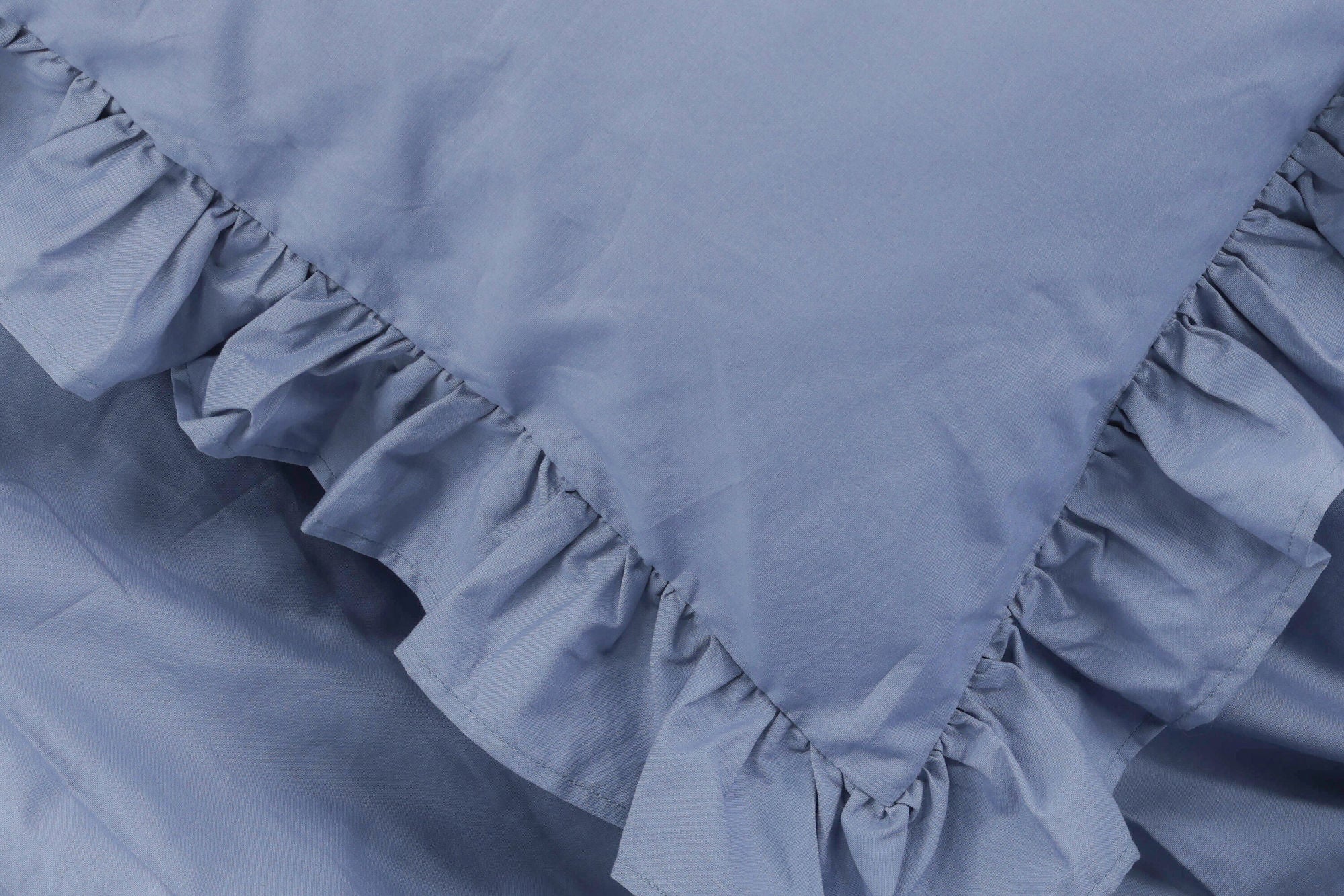 Venture Home Levi Bed Set Cotton w ruffle - Blue - 150*200