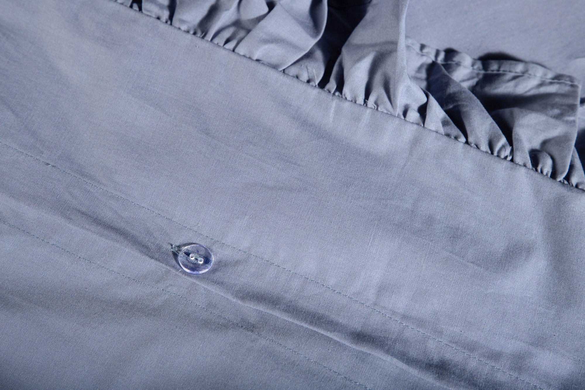 Venture Home Levi Bed Set Cotton w ruffle - Blue - 150*200