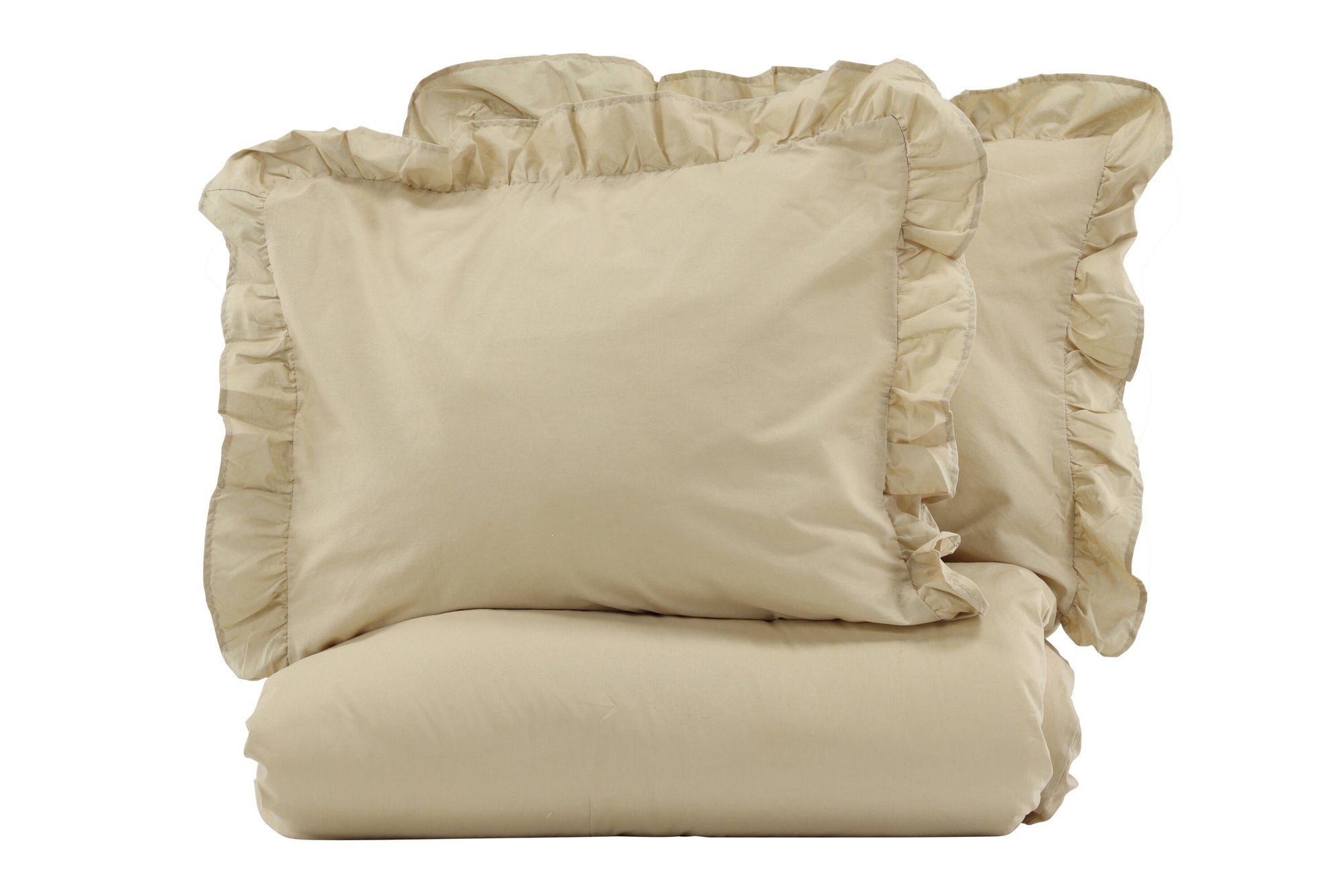 Venture Home Levi Bed Set Cotton w ruffle - Light Yellow / - 240*220