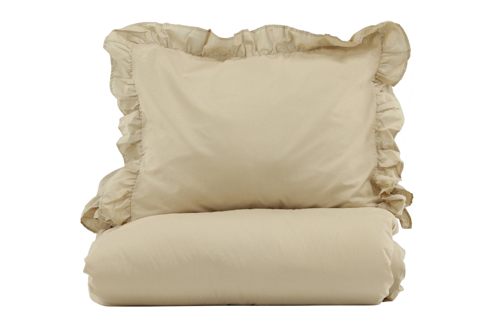 Venture Home Levi Bed Set Cotton w ruffle - Light Yellow / - 150*200