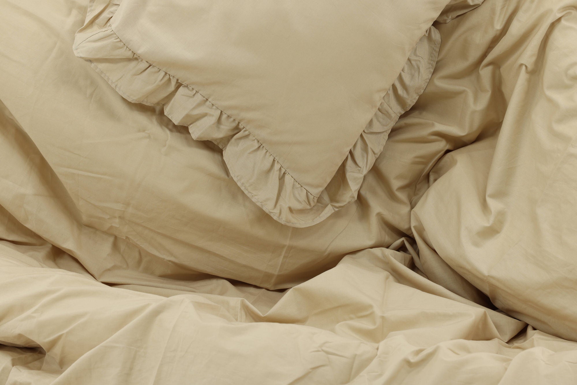 Venture Home Levi Bed Set Cotton w ruffle - Light Yellow / - 150*200