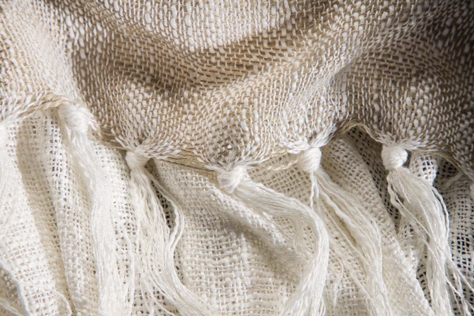 Venture Home Sandy Throw Slub/polyester - Offwhite/beige/brown / - 170*130