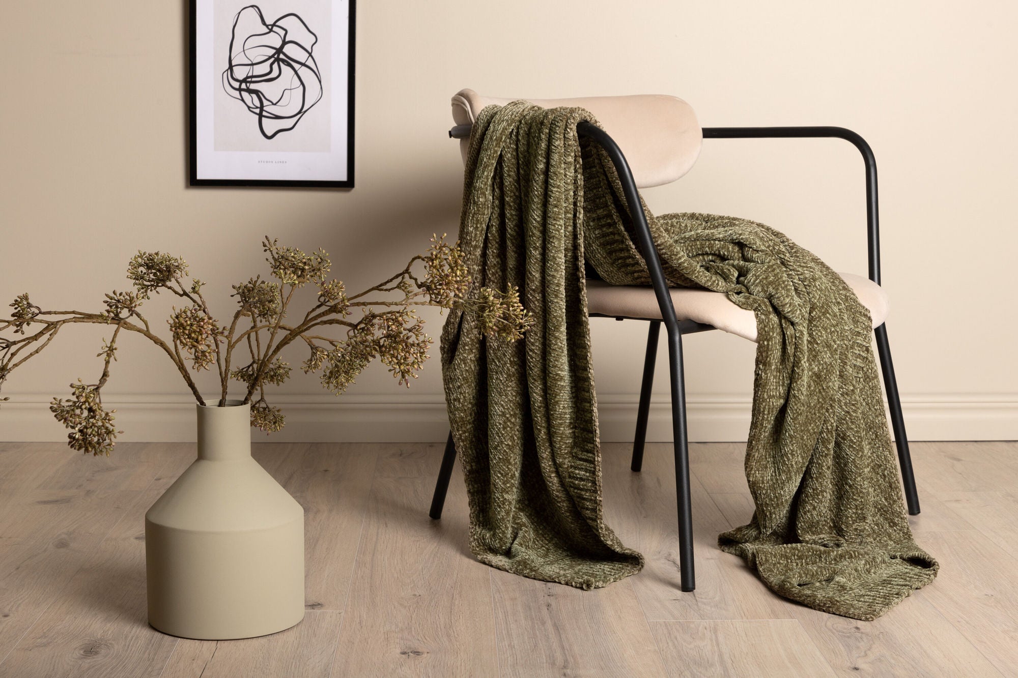 Venture Home Ally Throw Polyester/shiny chenille - Green / - 170*130