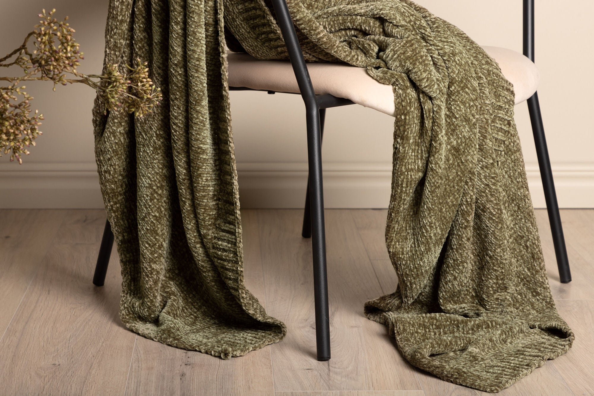 Venture Home Ally Throw Polyester/shiny chenille - Green / - 170*130
