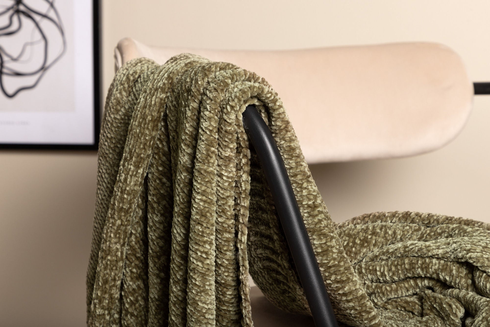 Venture Home Ally Throw Polyester/shiny chenille - Green / - 170*130