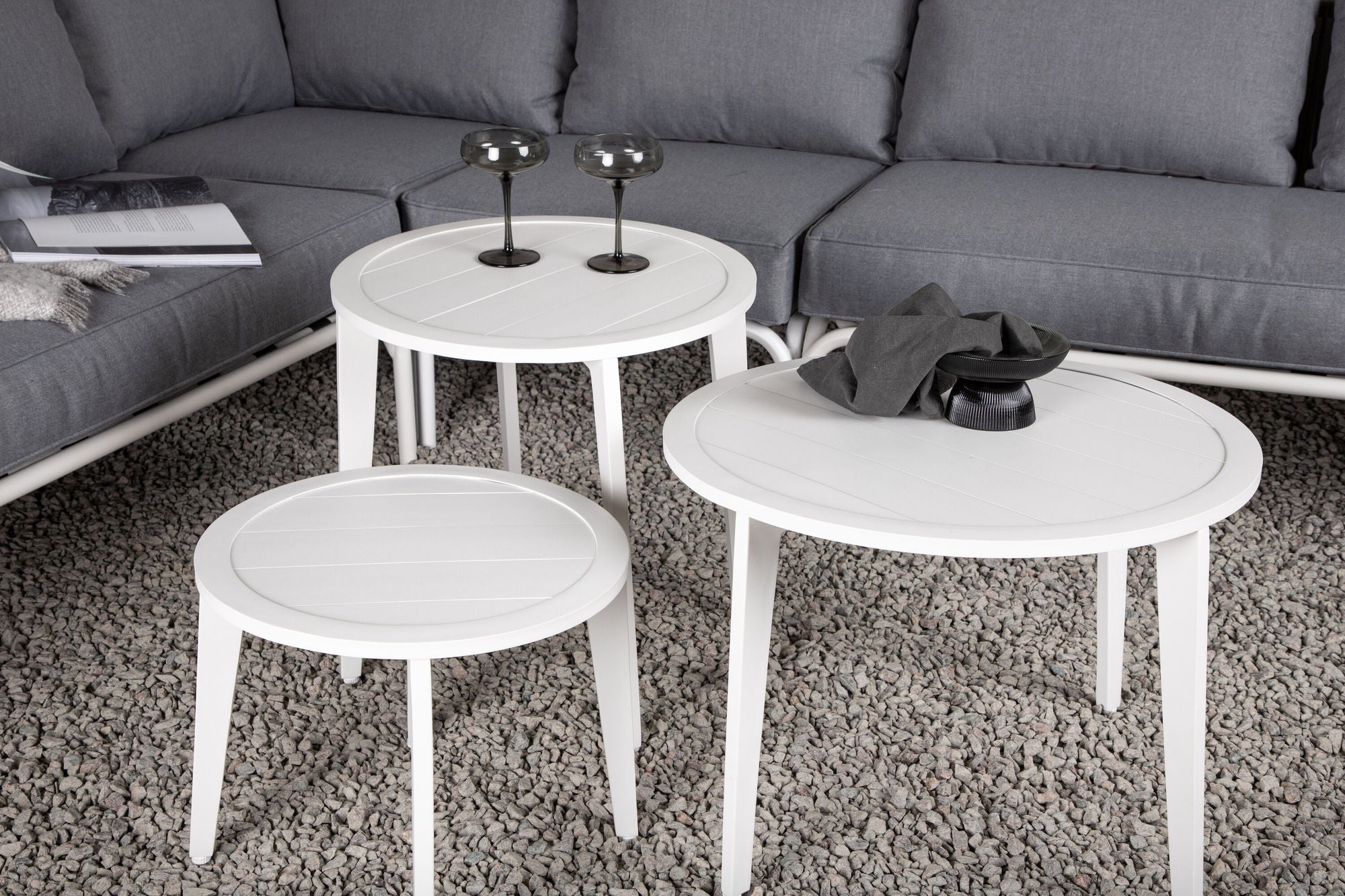 Venture Home Roxo hjørne sofa - White/Grey