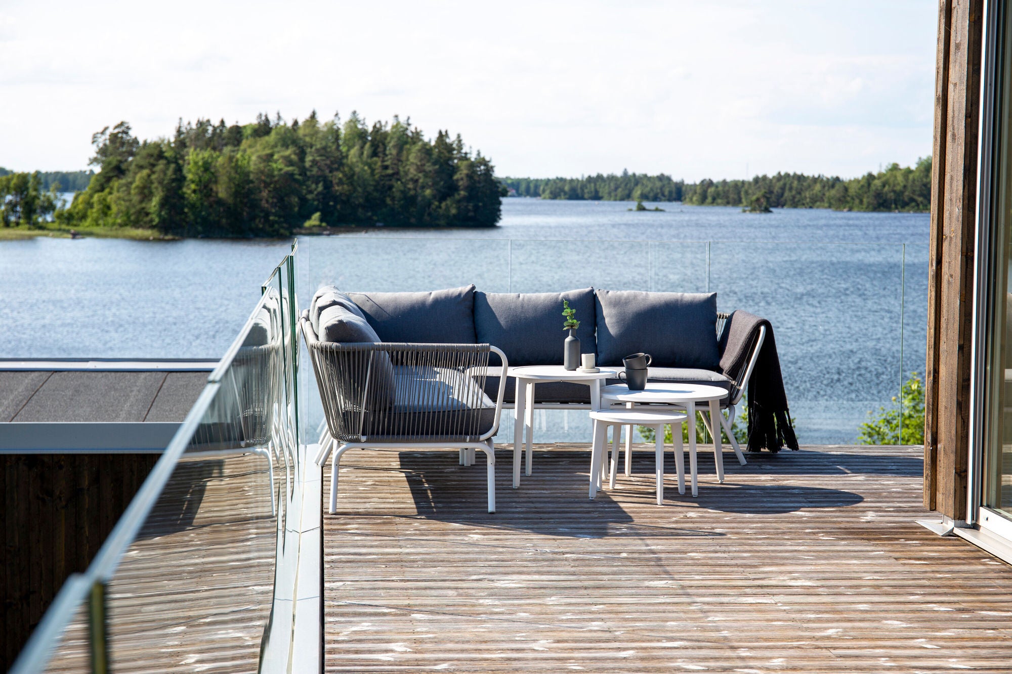 Venture Home Roxo hjørne sofa - White/Grey