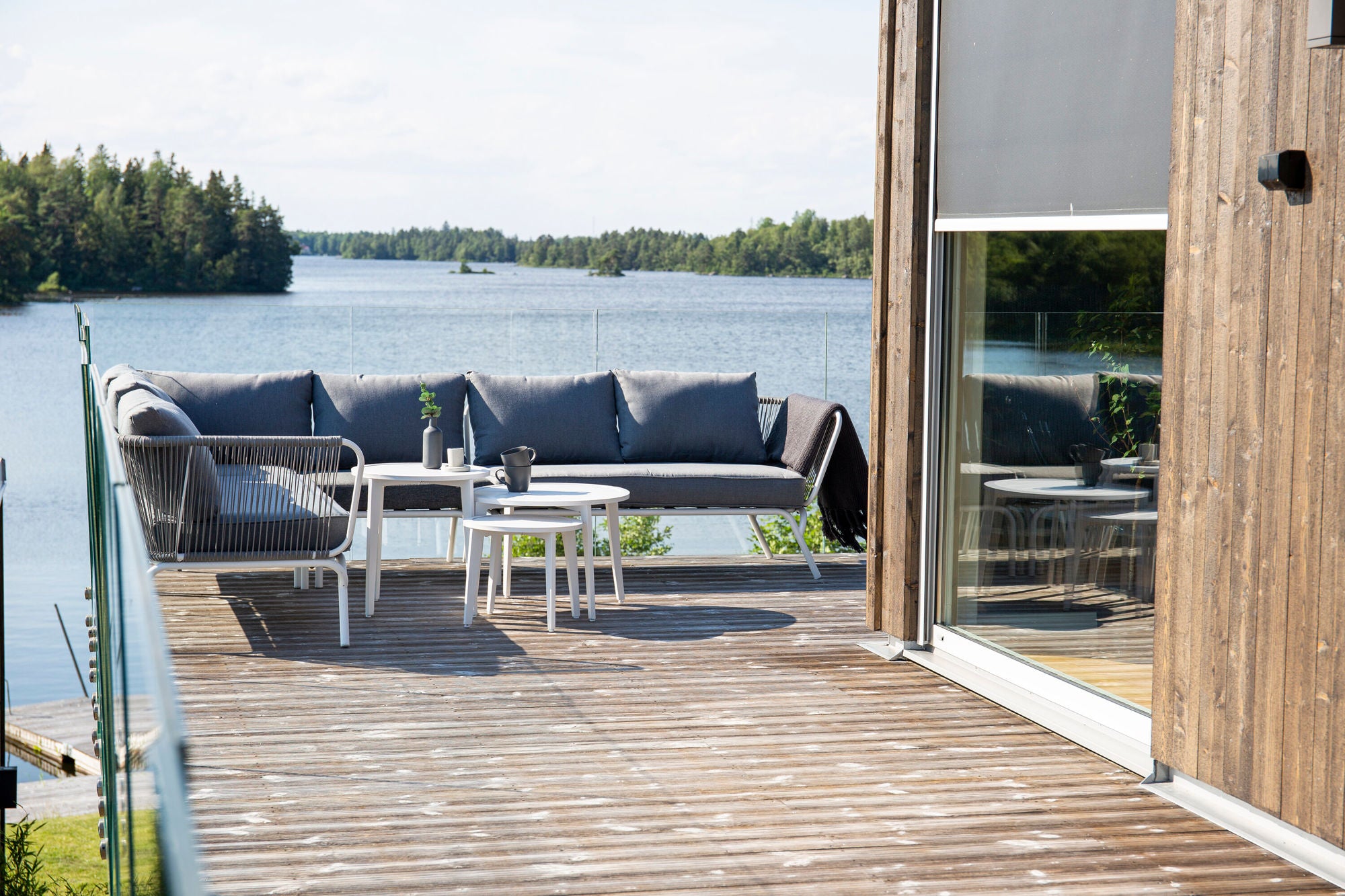 Venture Home Roxo hjørne sofa - White/Grey
