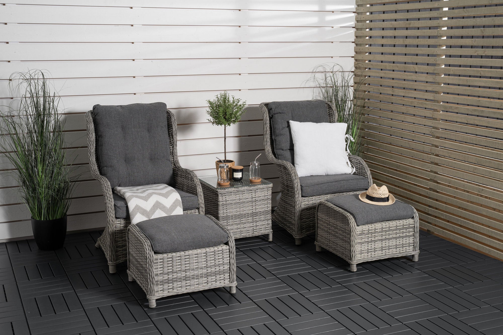 Venture Home Vikelund Lounge set  - Grey/Grey
