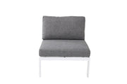 Venture Home Copacabana Middle Part - White Alu / Grey Cushion