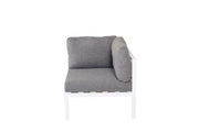 Venture Home Copacabana hjørne Part - White Alu / Grey Cushion