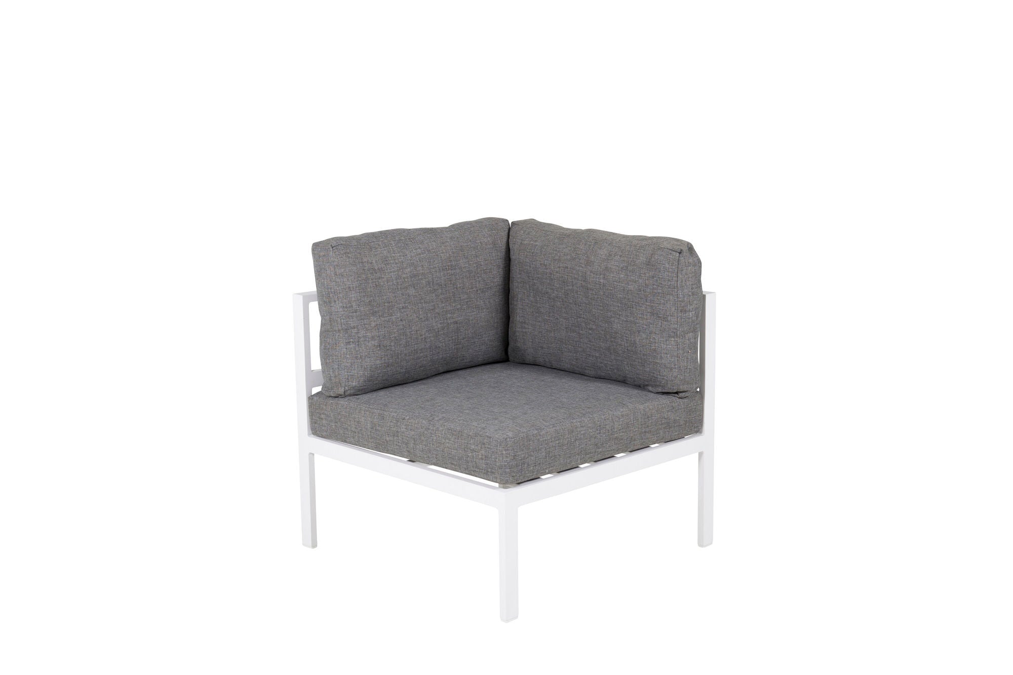 Venture Home Copacabana hjørne Part - White Alu / Grey Cushion