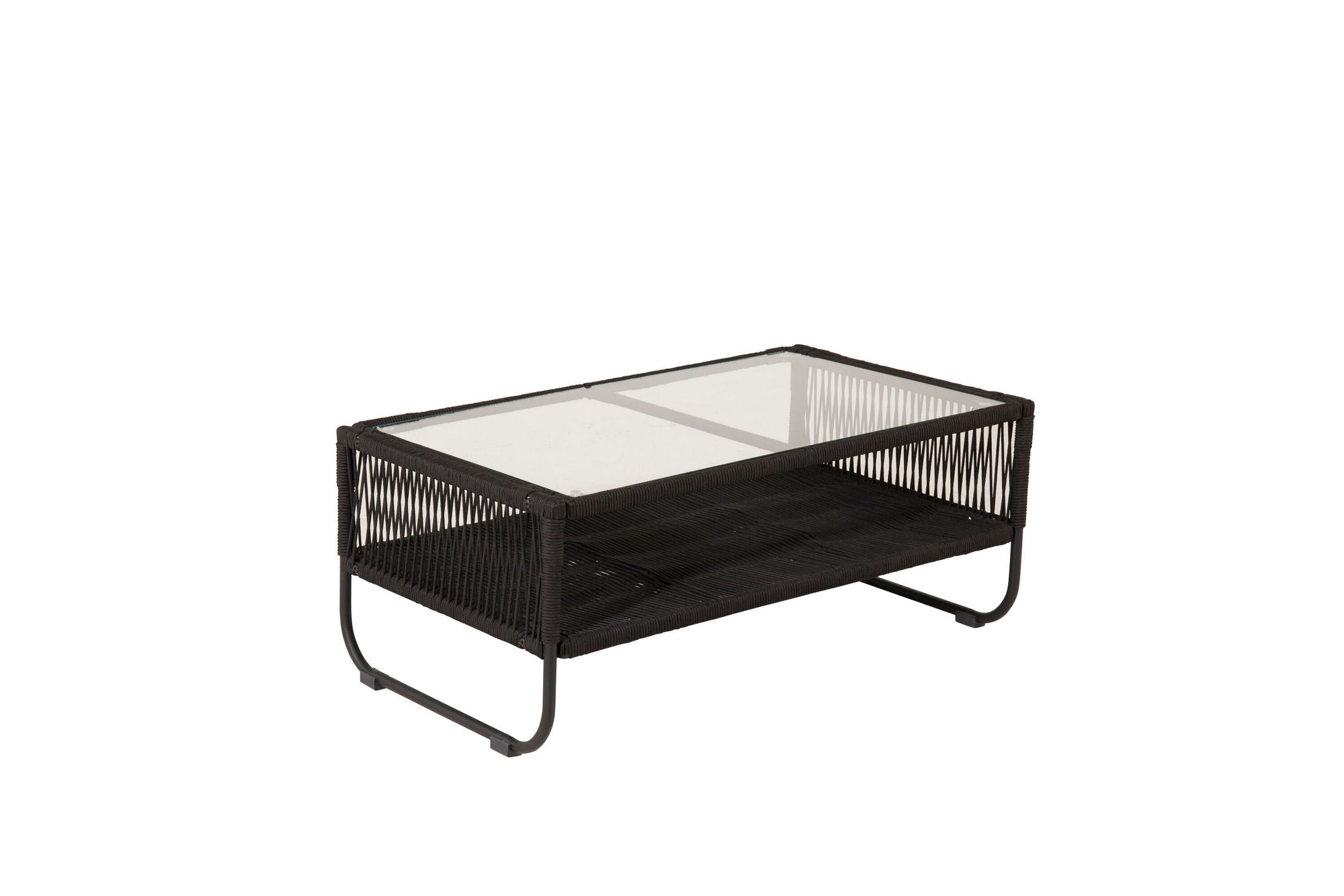 Venture Home Utah Lounge set - Black - Black rope (two seater + 2 one seater + bord)