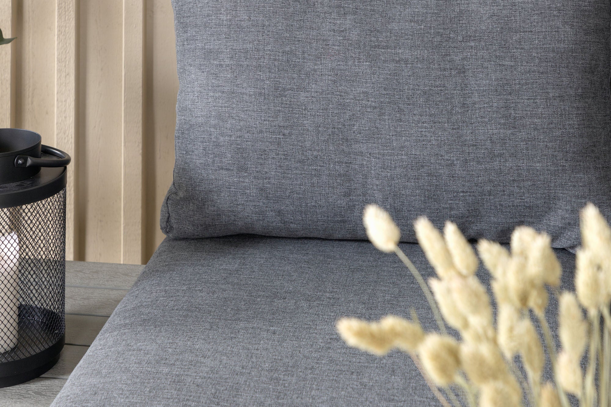 Venture Home Odense sofa set- - BLACK alu / Grey Cushion / Grey Aintwood