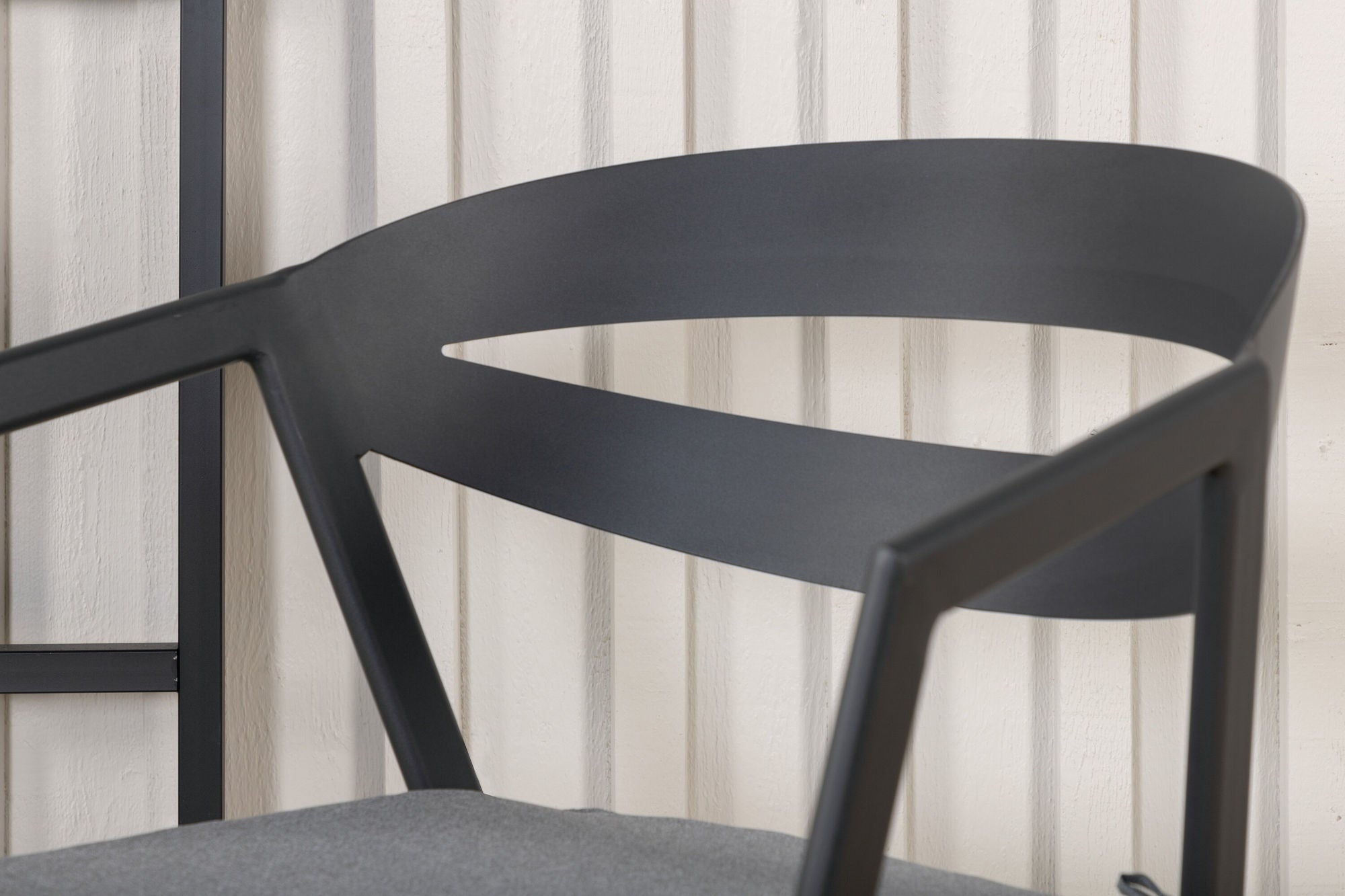 Venture Home Slit - Spisebordsstol inc Cushion- Black /Grey - Aluminium -