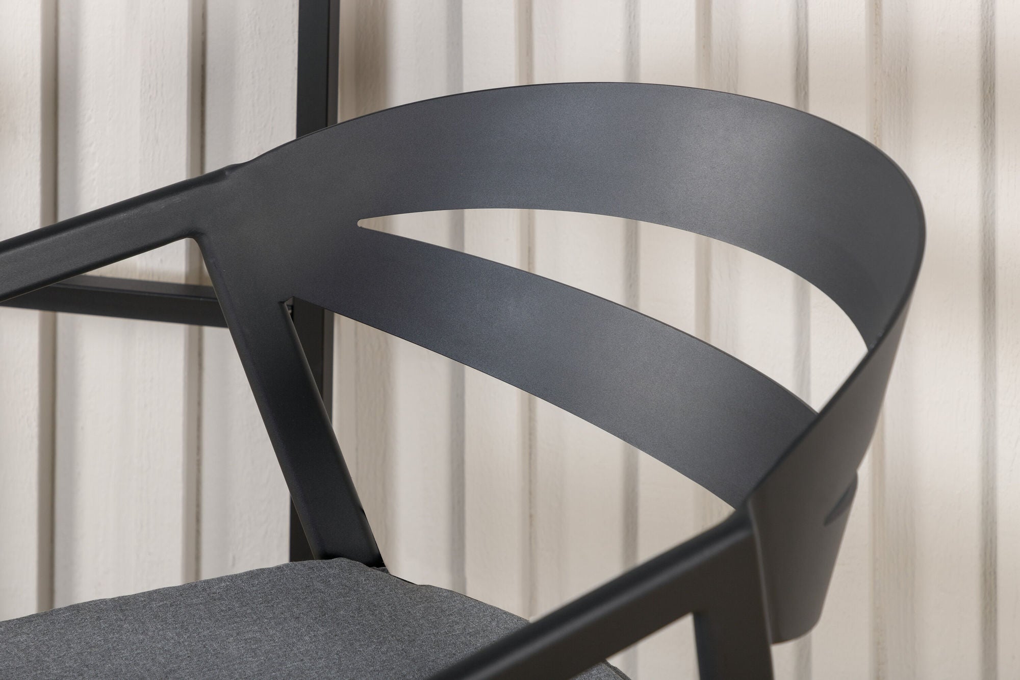 Venture Home Slit - Spisebordsstol inc Cushion- Black /Grey - Aluminium -