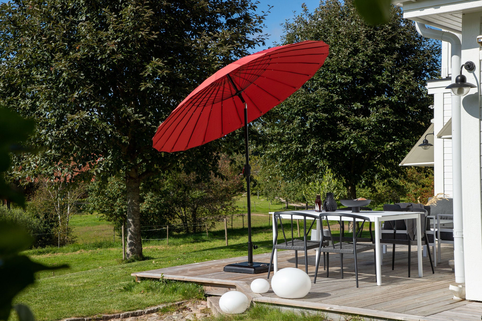 Venture Home Palmetto - Umbrella w. tilt- Red - - 270cm