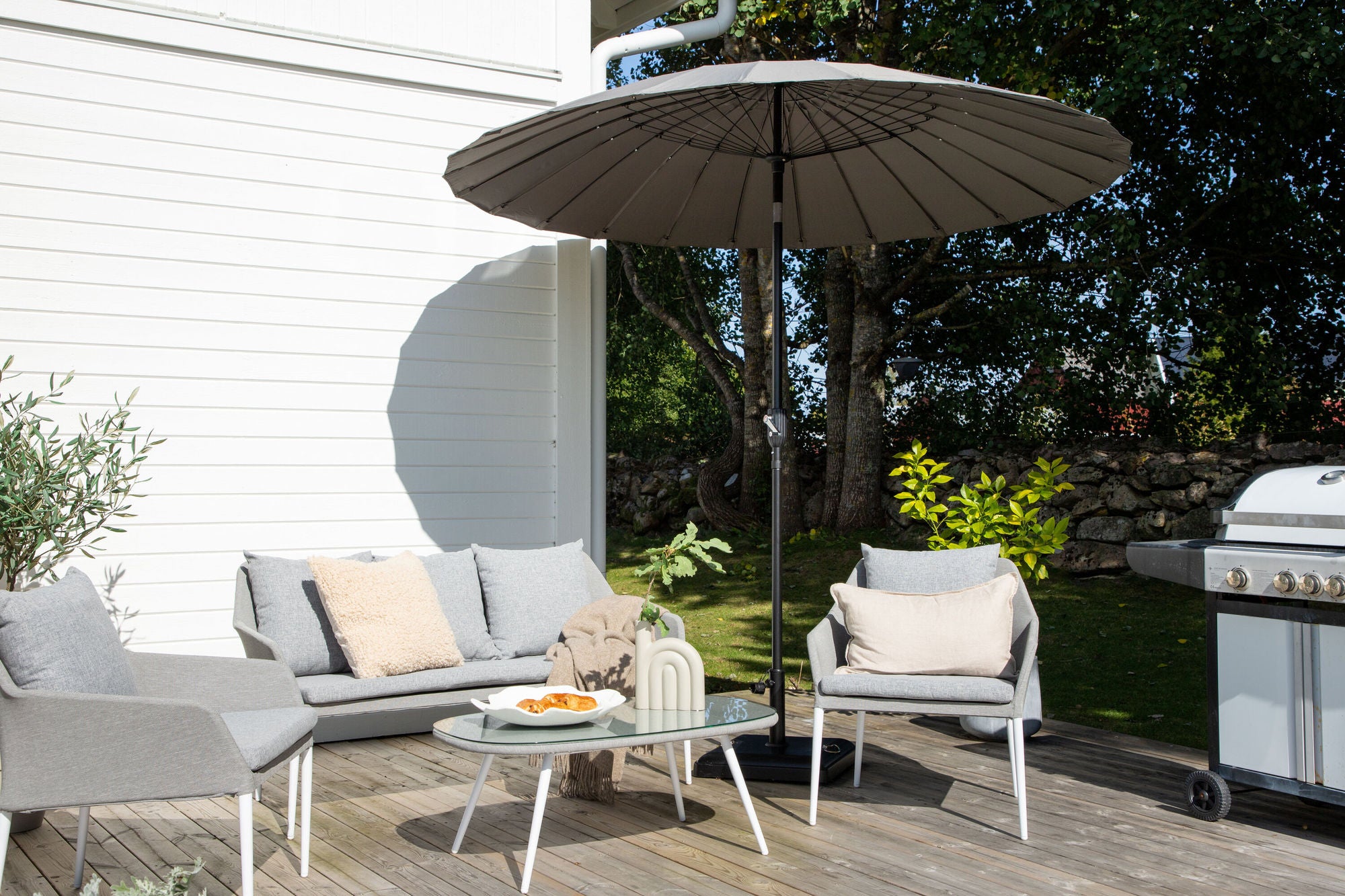 Venture Home Palmetto - Umbrella w. tilt- Grey - - 270cm
