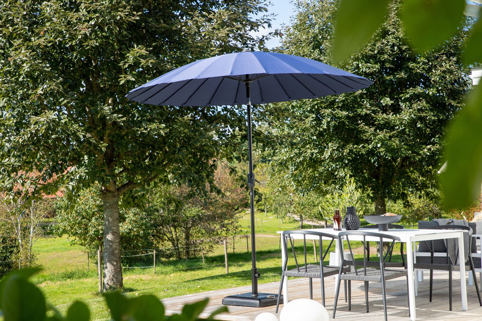 Venture Home Palmetto - Umbrella w. tilt- Blue - - 270cm