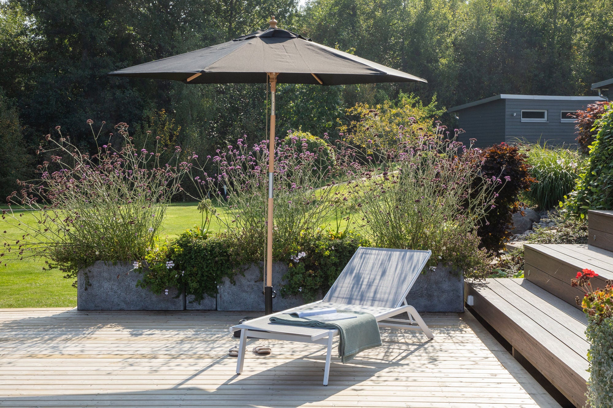 Venture Home Corypho - Umbrella w. tilt- Black - - 250cm