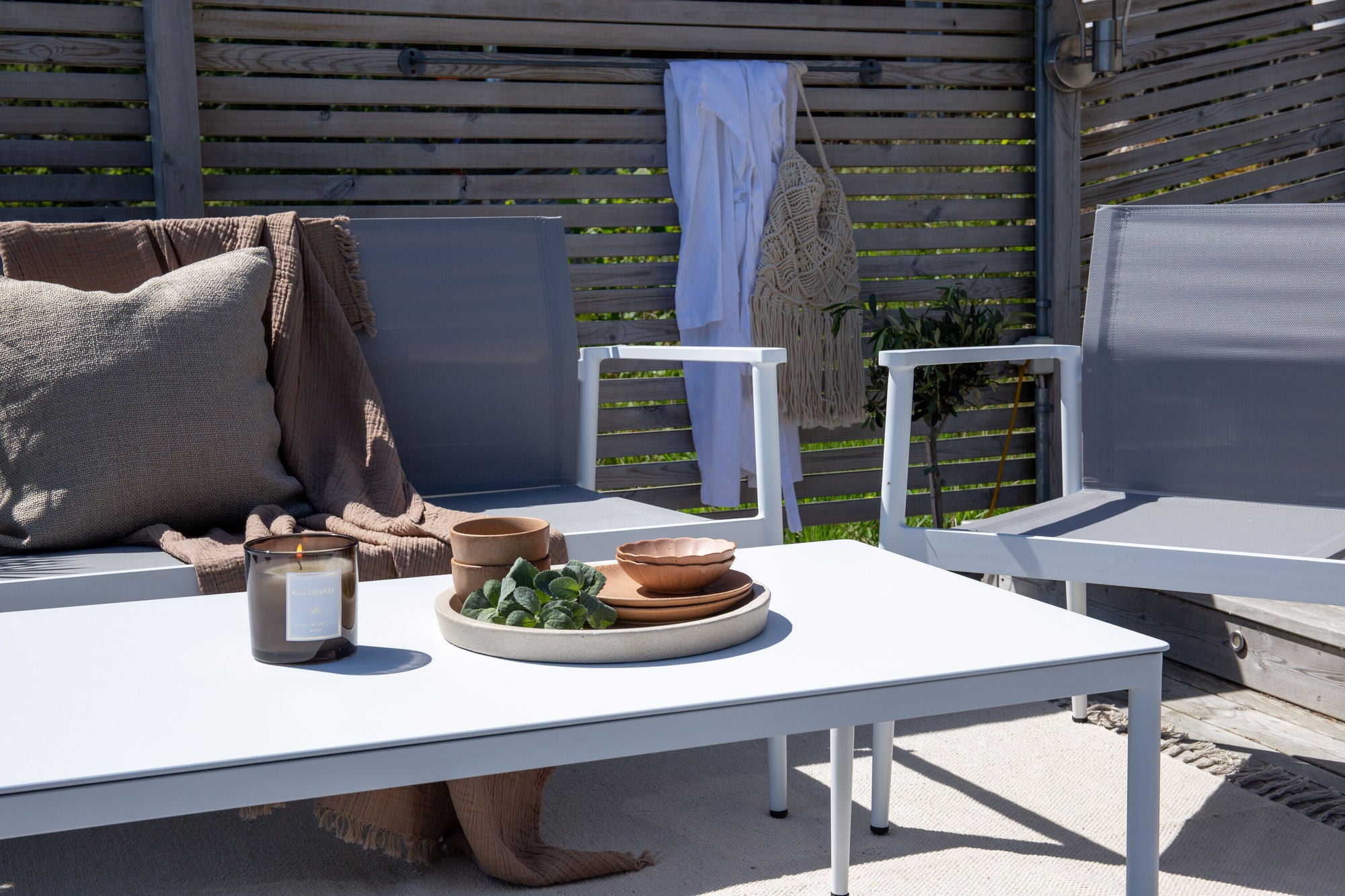 Venture Home Break - Sofa set- White / Grey - Aluminium / Textilene -