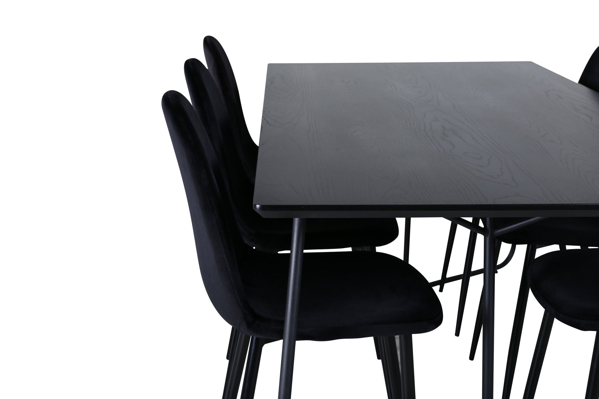 Venture Home Petra spisebord , Black Black Veneer+Polar Spisebordsstol , Black legs Black Velvet (ers√§tter 19902,888)_6