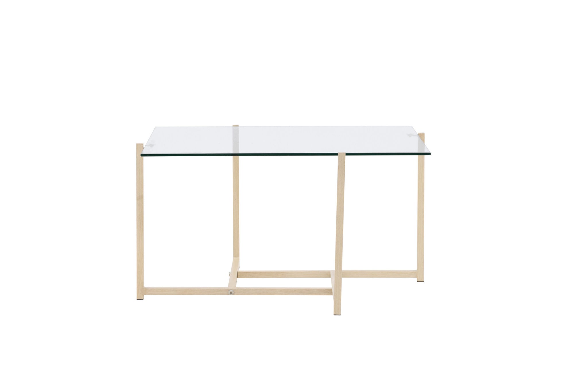 Venture Home Hybrid Sofa bord 80x80 cm - Glass/Nature /