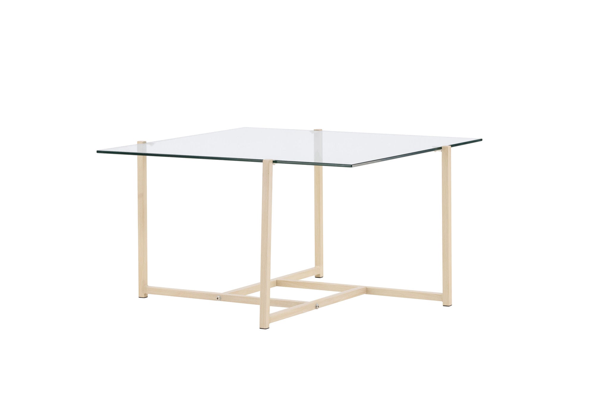 Venture Home Hybrid Sofa bord 80x80 cm - Glass/Nature /