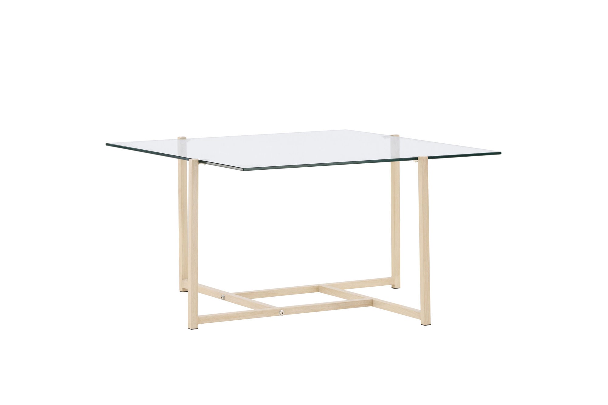 Venture Home Hybrid Sofa bord 80x80 cm - Glass/Nature /