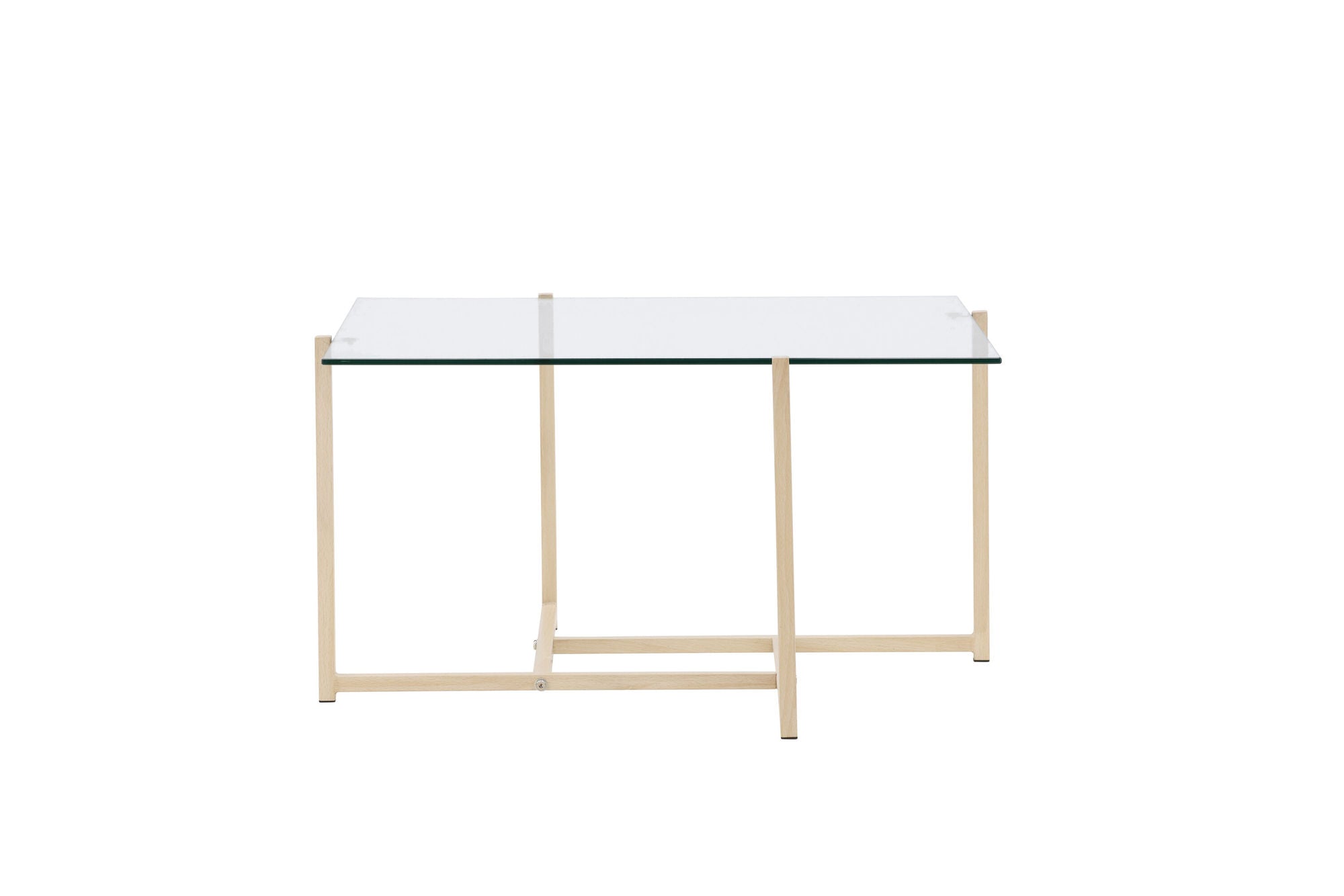 Venture Home Hybrid Sofa bord 80x80 cm - Glass/Nature /