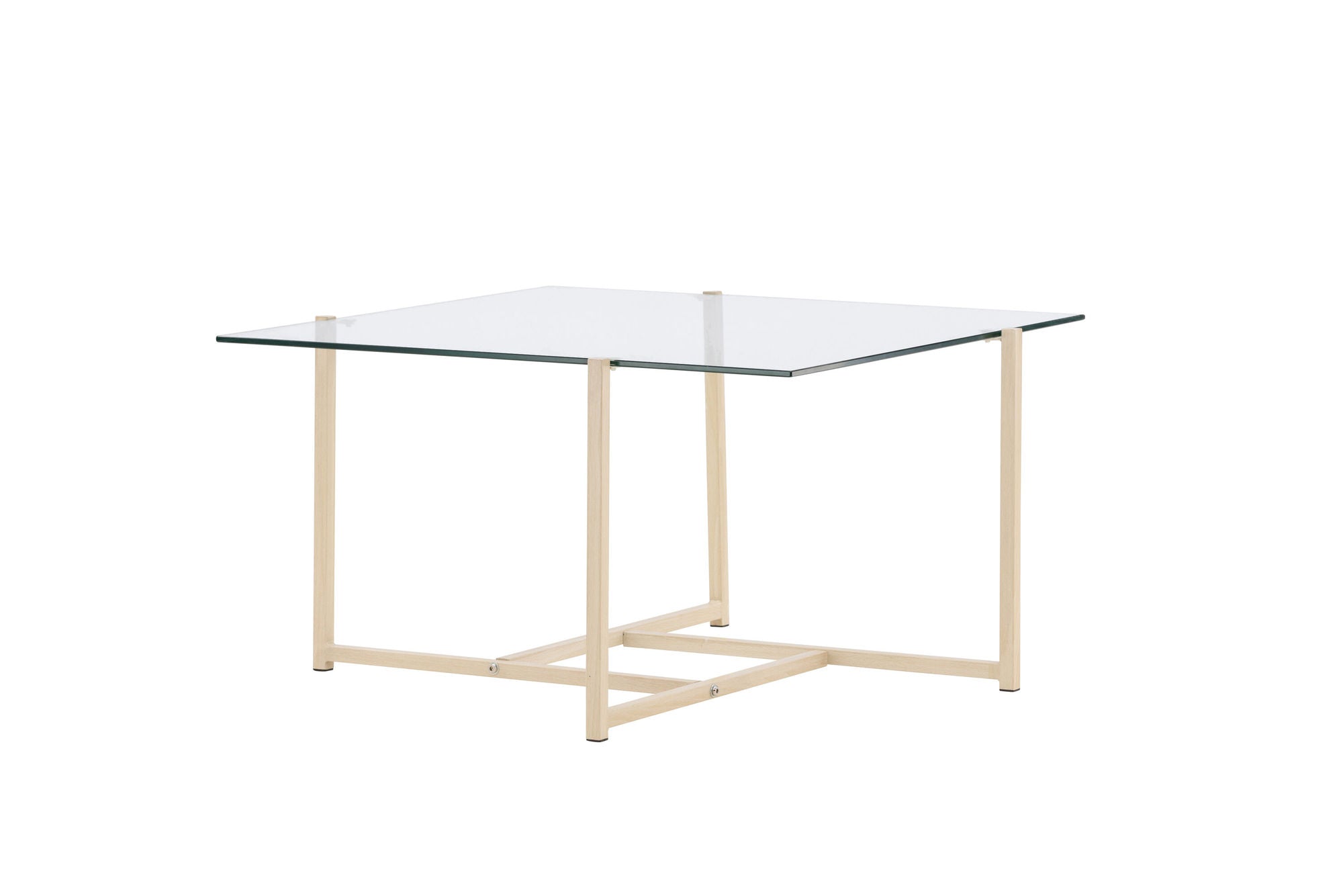 Venture Home Hybrid Sofa bord 80x80 cm - Glass/Nature /