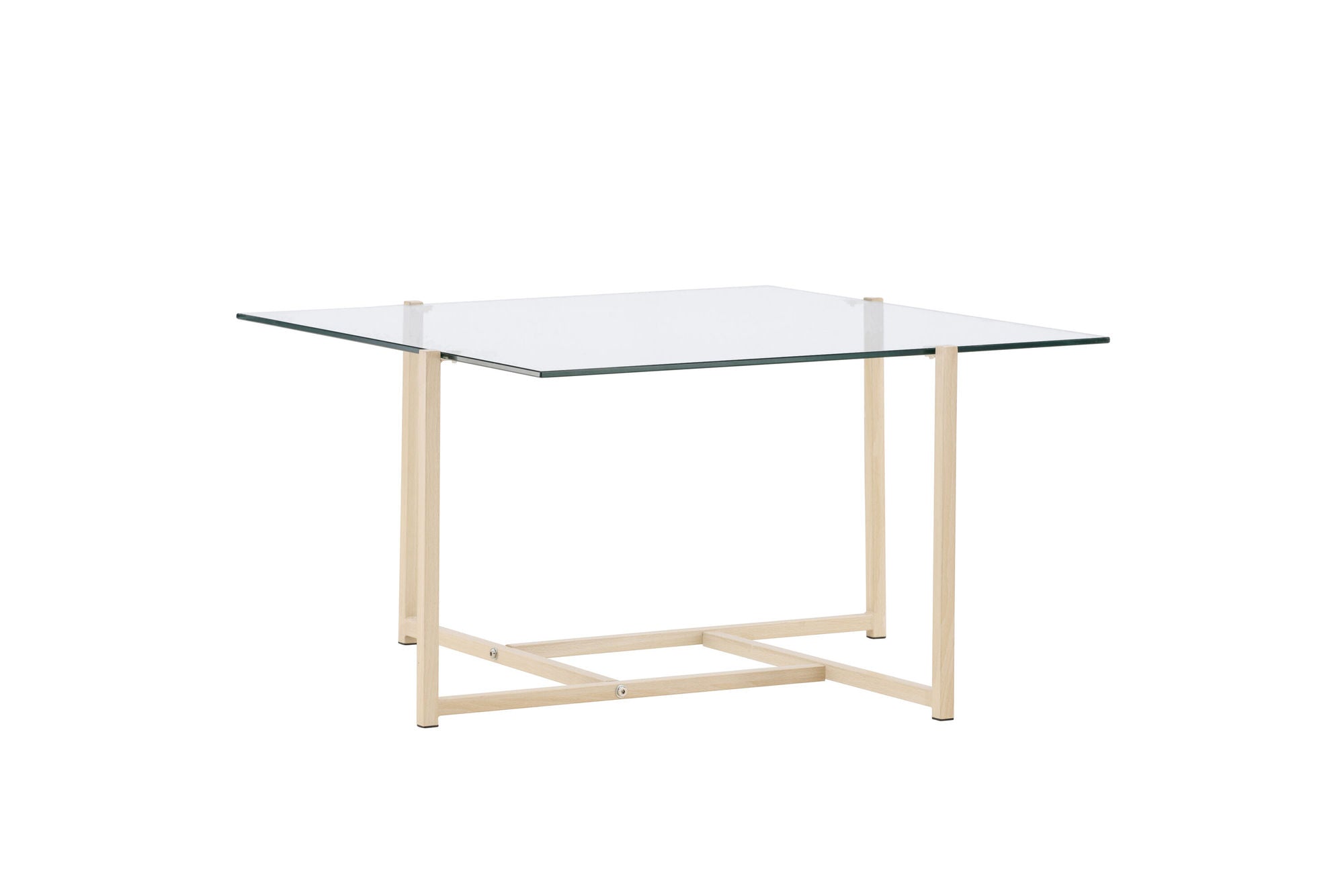 Venture Home Hybrid Sofa bord 80x80 cm - Glass/Nature /