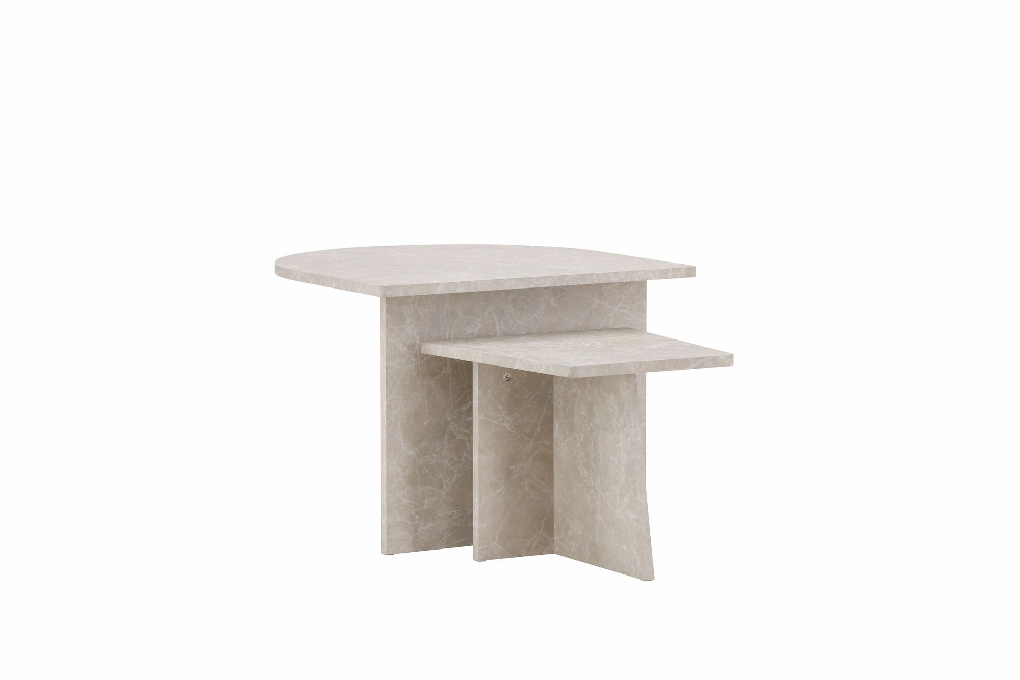 Venture Home Sala Sofa bord 60x60 cm, 40x40 cm - Marblelook /