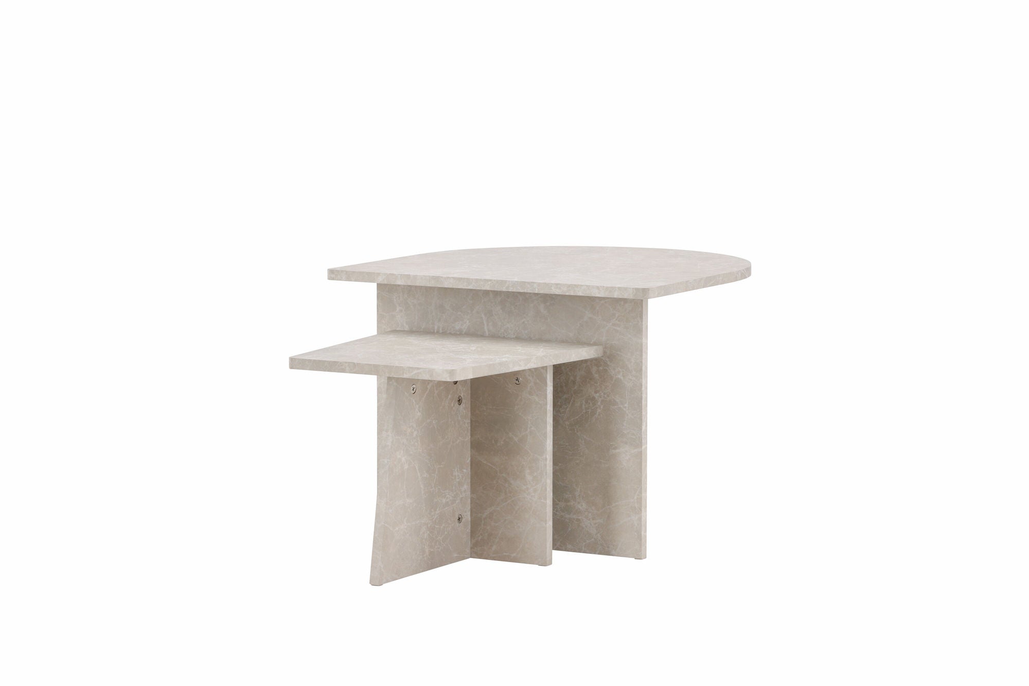 Venture Home Sala Sofa bord 60x60 cm, 40x40 cm - Marblelook /