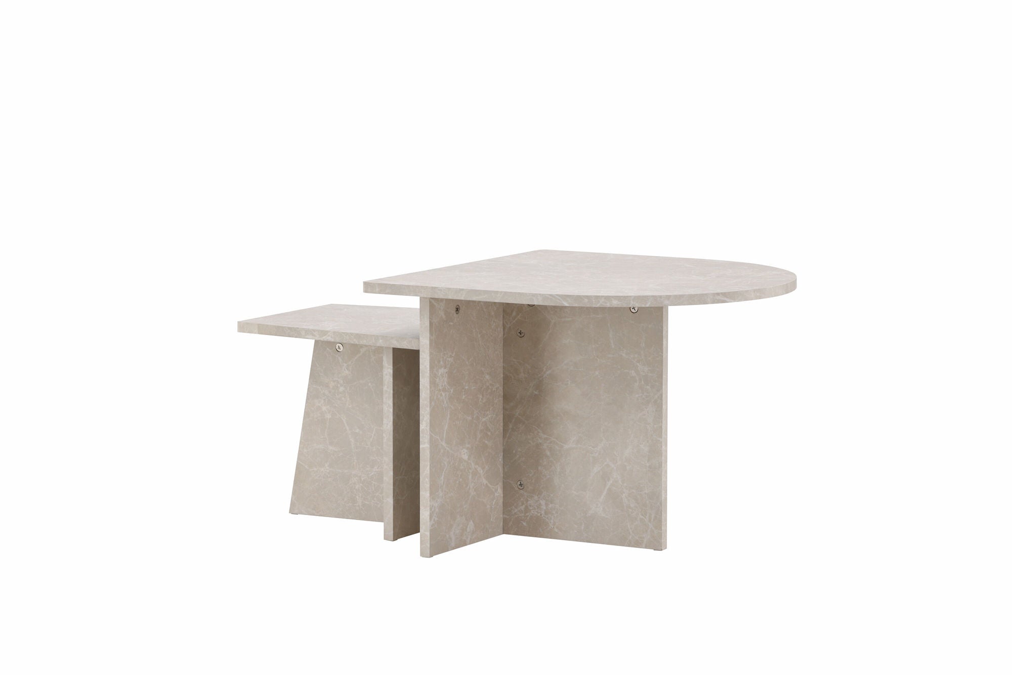 Venture Home Sala Sofa bord 60x60 cm, 40x40 cm - Marblelook /