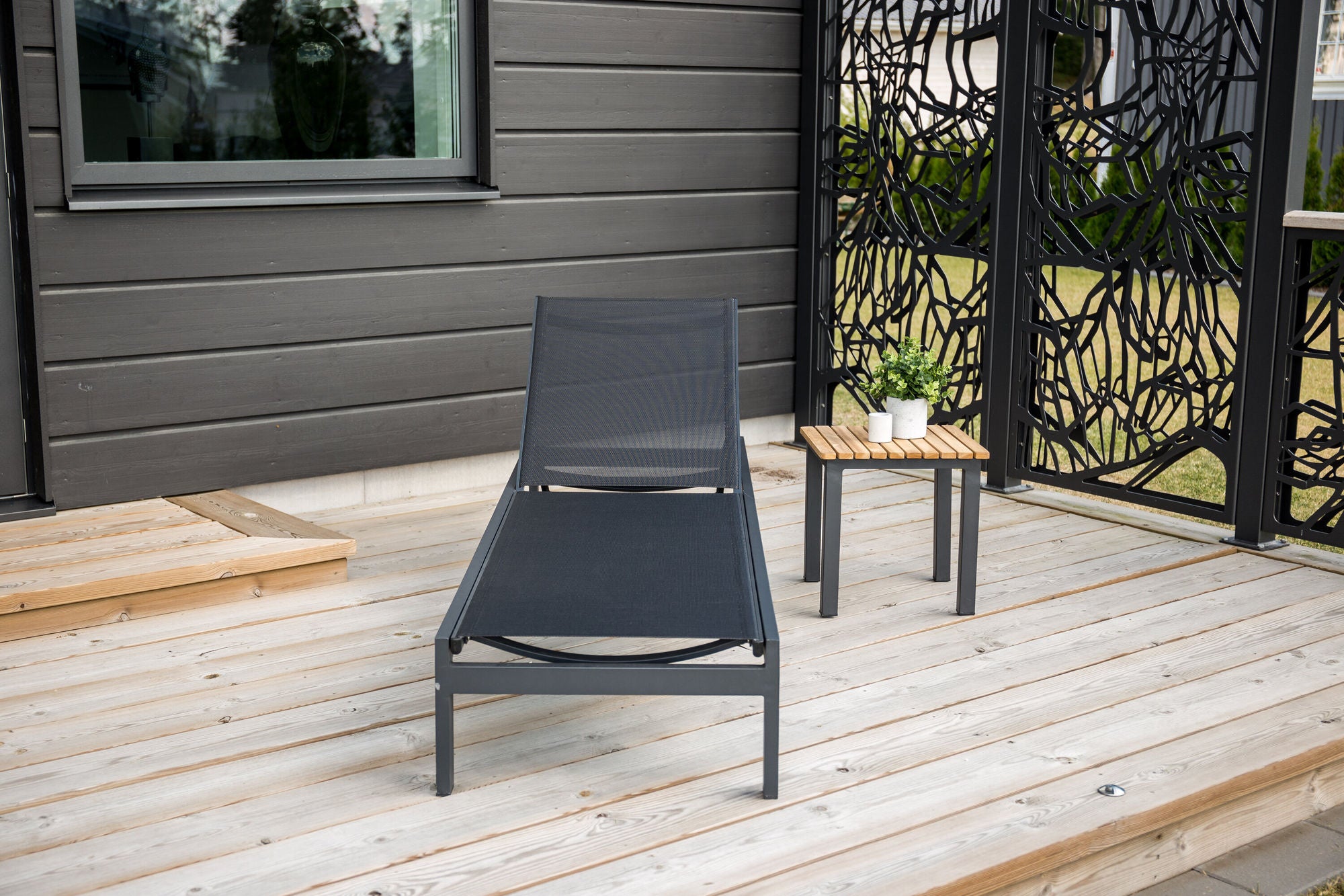 Venture Home Copacabana Sun Lounge 2-pack - Black/Black