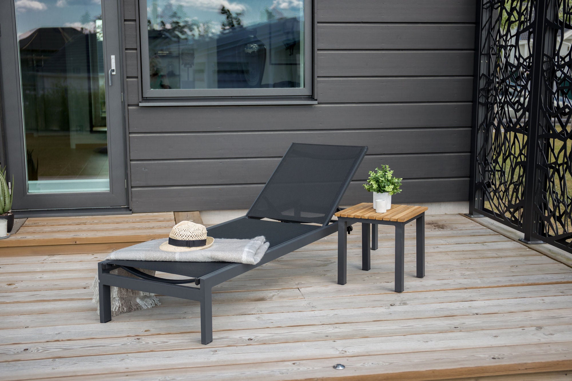 Venture Home Copacabana Sun Lounge 2-pack - Black/Black