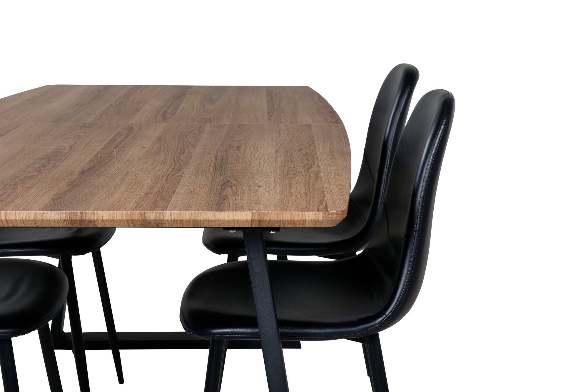 Venture Home Inca spisebord - Wood / Black + Polar Spisebordsstol Black / black_4