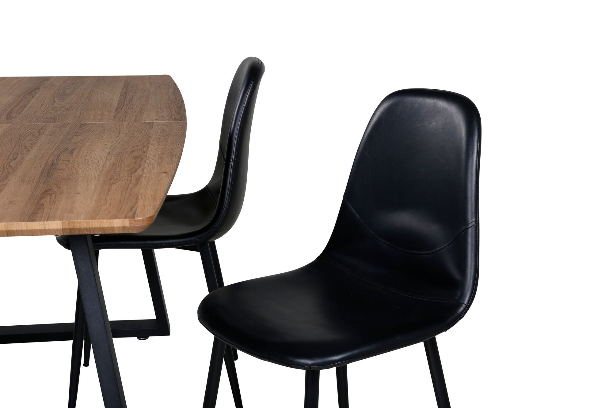 Venture Home Inca spisebord - Wood / Black + Polar Spisebordsstol Black / black_4