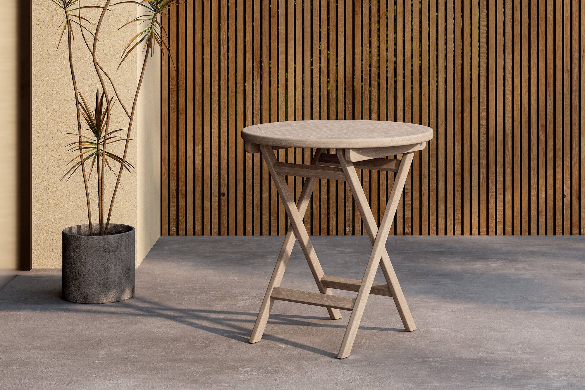 Venture Home Kenya Cafe bord Ø70 -Whitewash