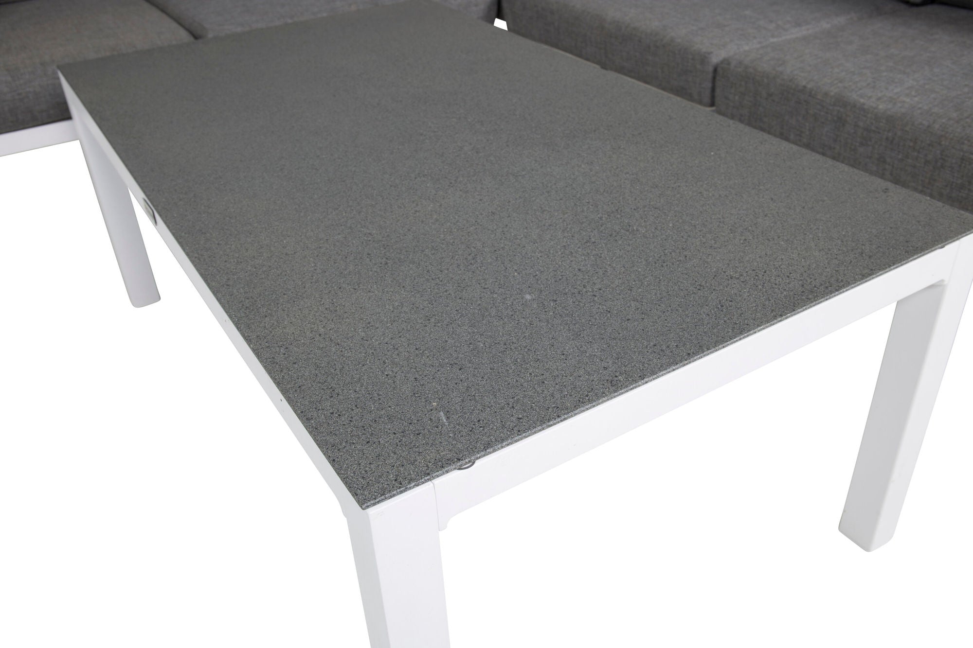 Venture Home Copacabana Lounge Group 5pcs - White Alu / Grey Cushion+Copacabana Sofa bord