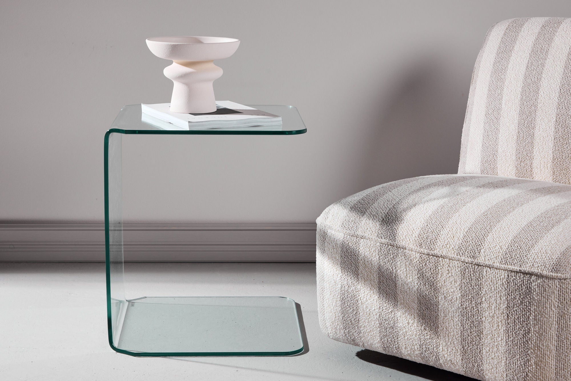 Venture Home Telemark Side bord 45x45x53 cm - Clear Glass