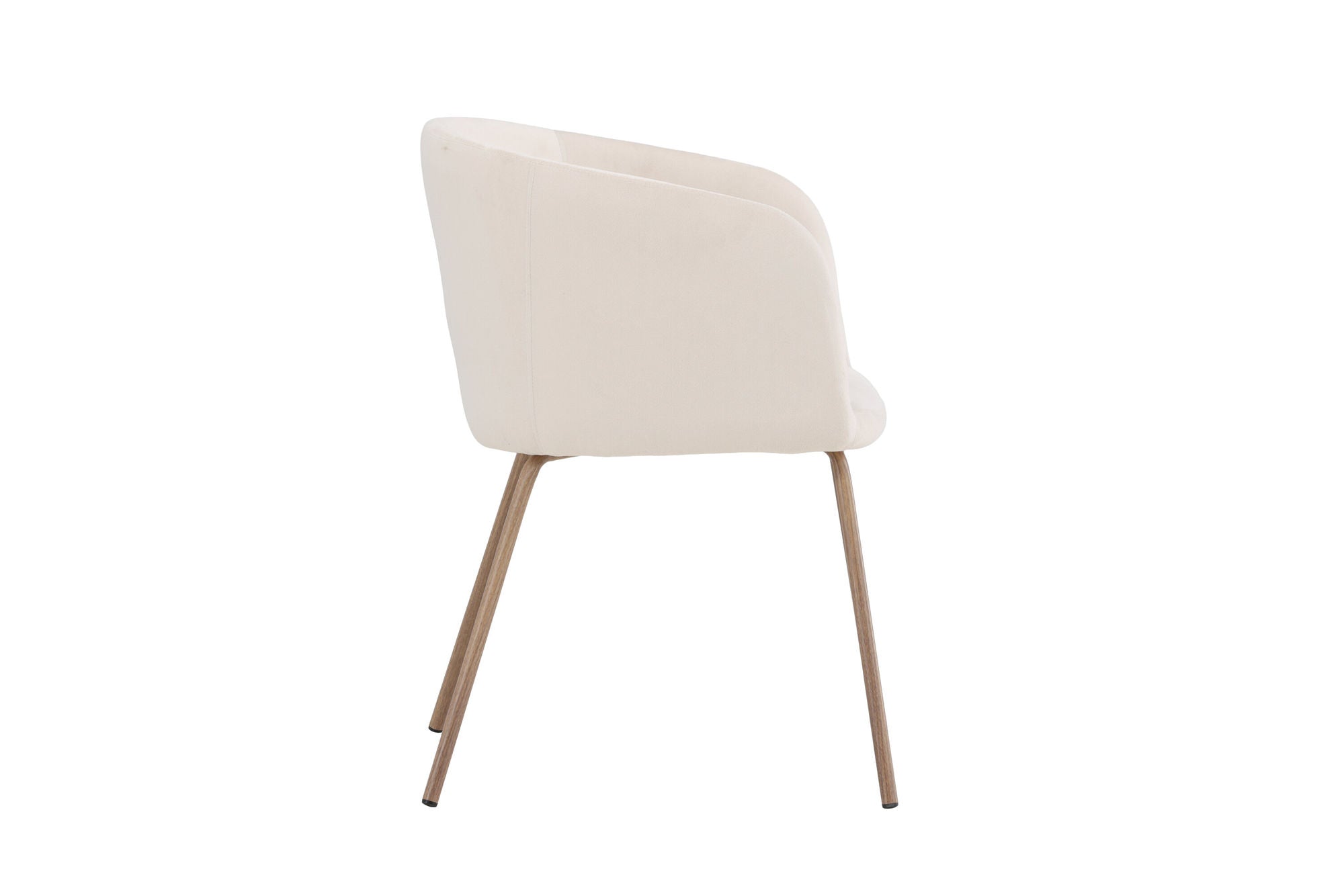 Venture Home Berit Spisebordsstol - Walnut Steel Legs / Cream Velvet