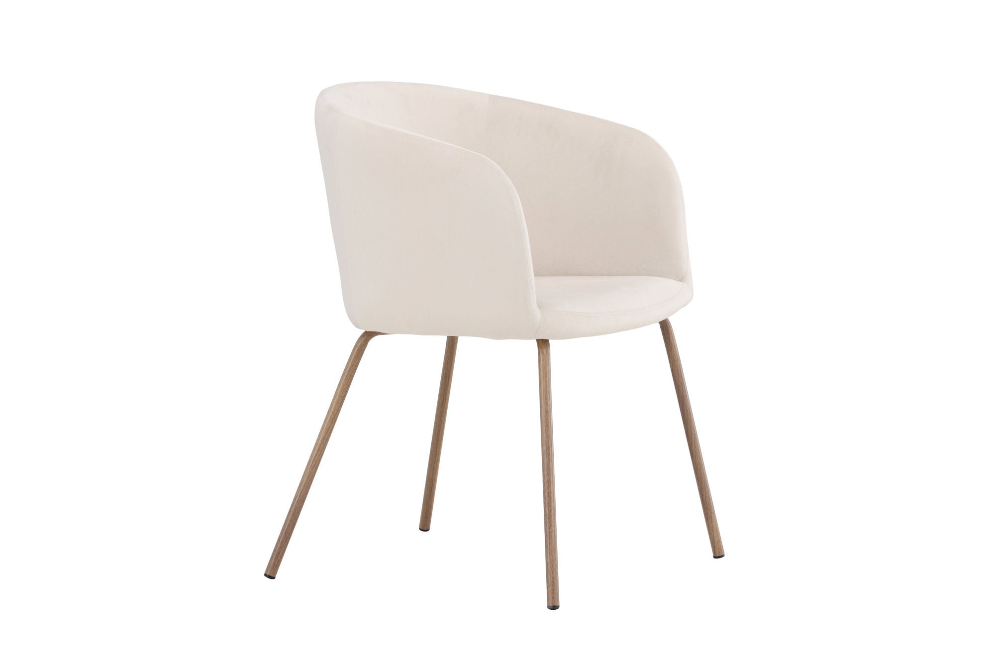 Venture Home Berit Spisebordsstol - Walnut Steel Legs / Cream Velvet