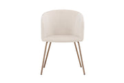 Venture Home Berit Spisebordsstol - Walnut Steel Legs / Cream Velvet