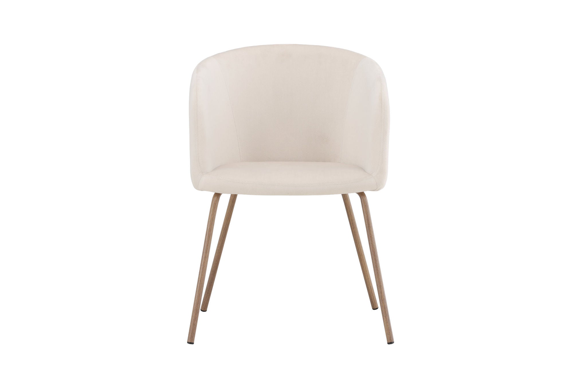 Venture Home Berit Spisebordsstol - Walnut Steel Legs / Cream Velvet