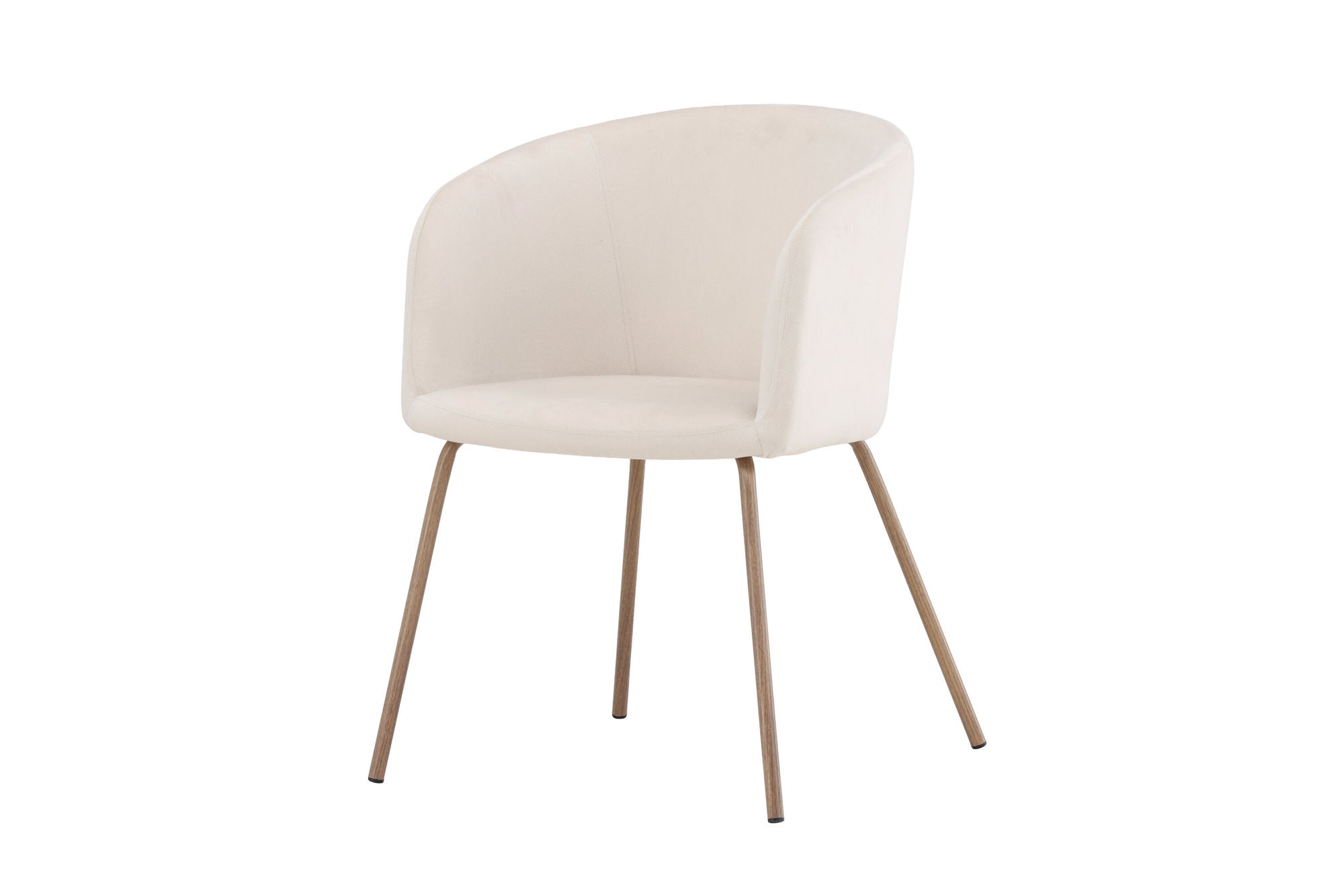 Venture Home Berit Spisebordsstol - Walnut Steel Legs / Cream Velvet