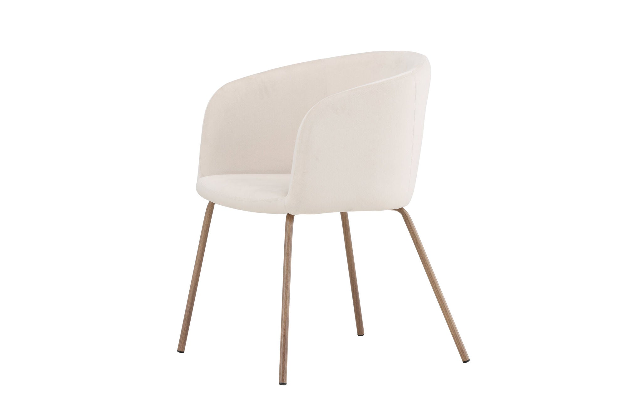 Venture Home Berit Spisebordsstol - Walnut Steel Legs / Cream Velvet