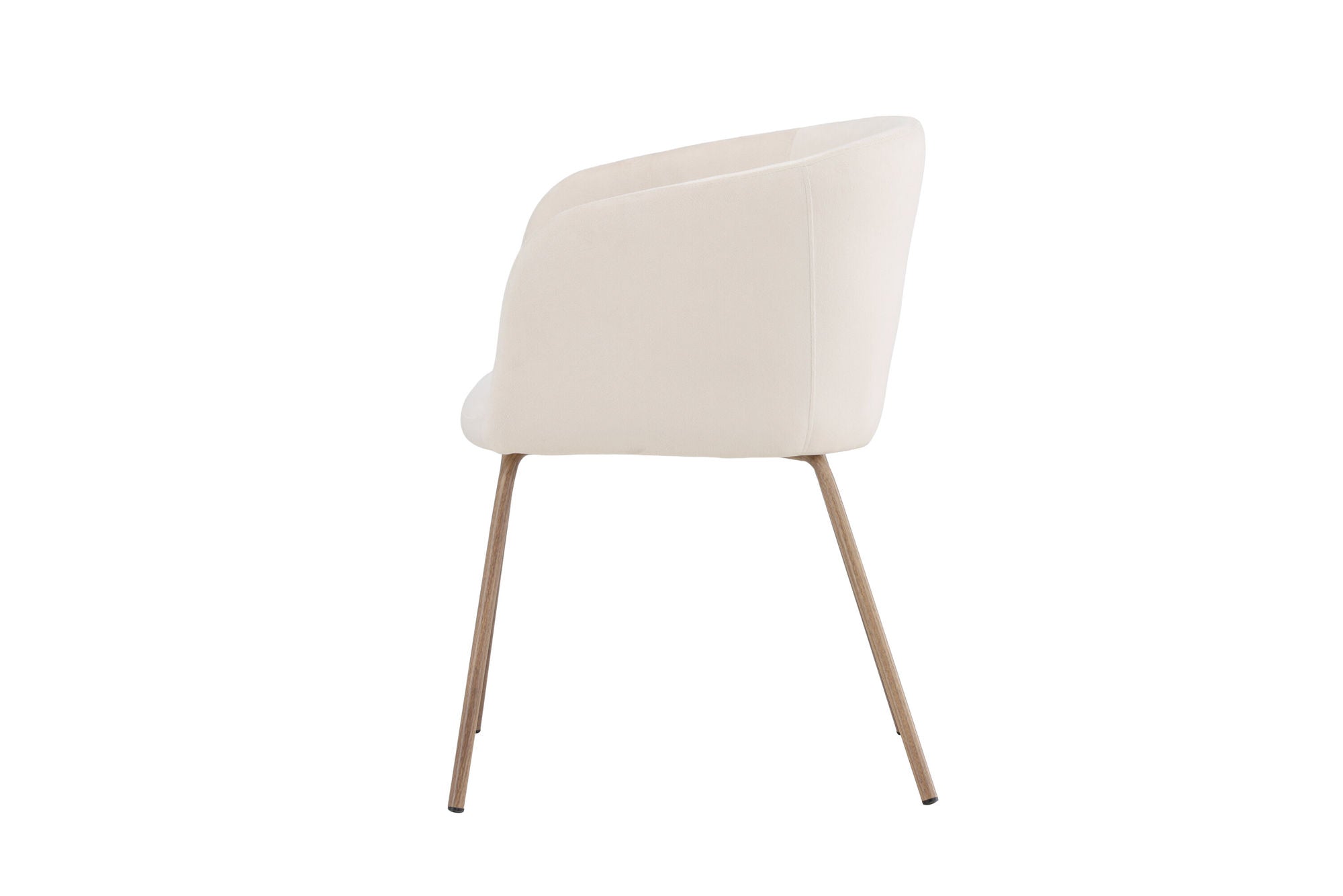Venture Home Berit Spisebordsstol - Walnut Steel Legs / Cream Velvet