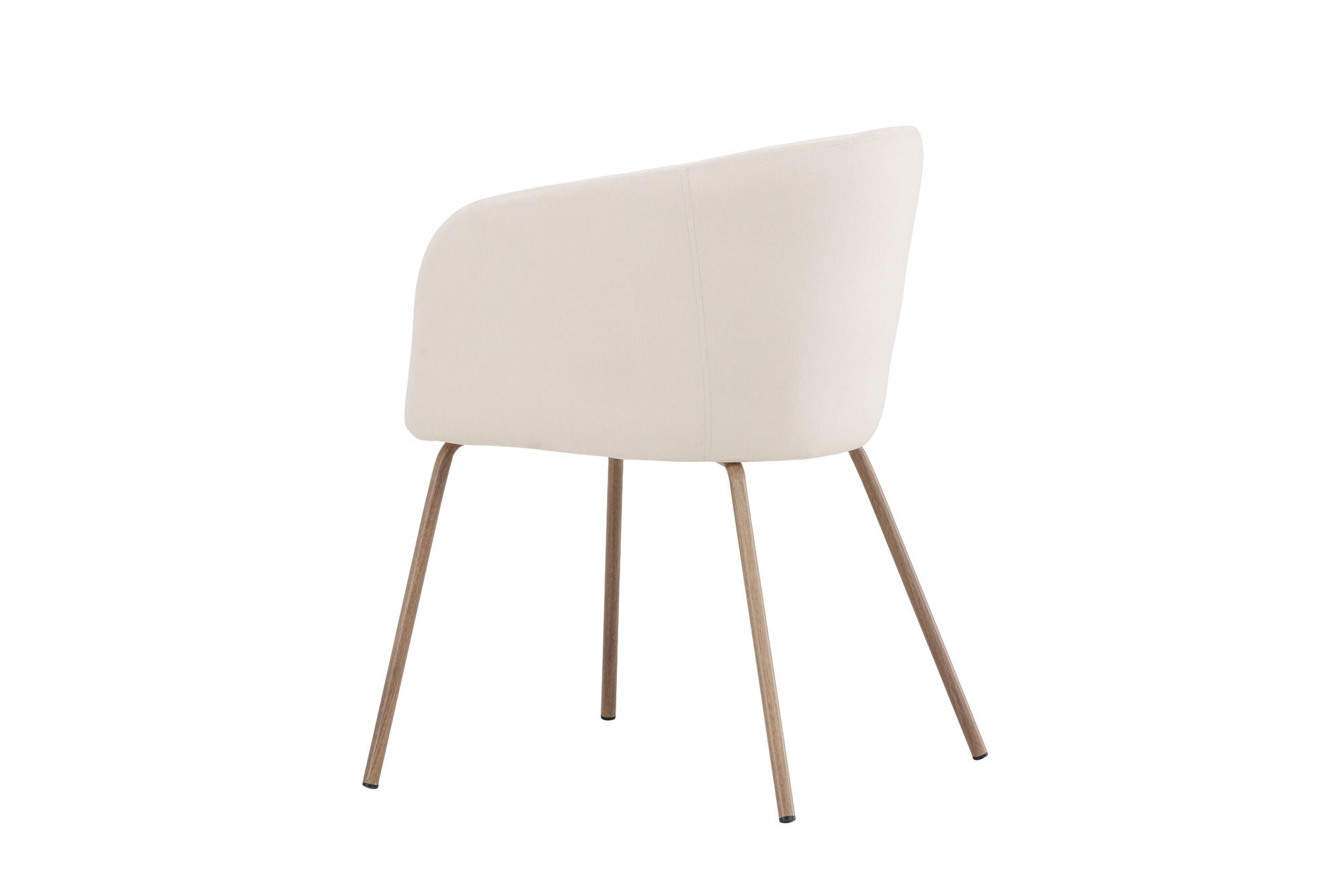 Venture Home Berit Spisebordsstol - Walnut Steel Legs / Cream Velvet